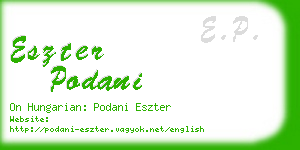 eszter podani business card